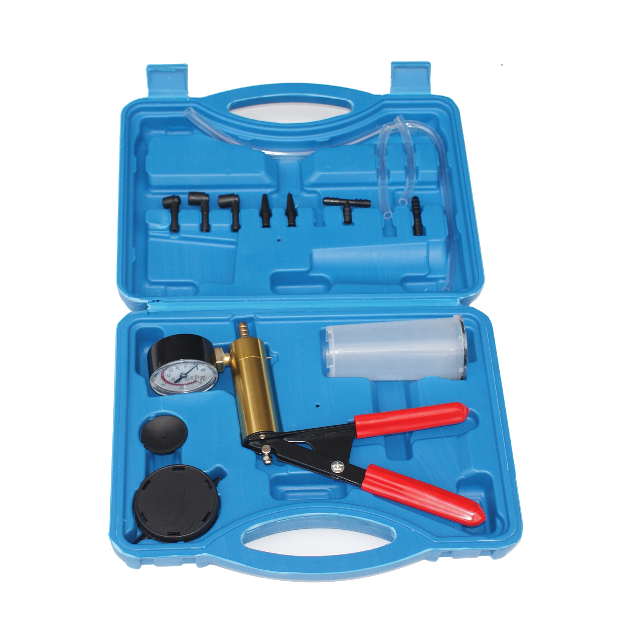 Aussel Hand Held Vacuum Pump Tester for Automotive/Truck/Motorbike Brake Fluid Bleeder Tool Set with Vacuum Gauge/Adapter Brake Bleed Kit